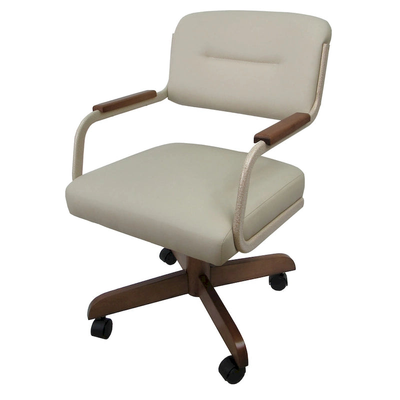 Chaise de cuisine pivotante et inclinable sur roulettes - assise de 18 pouces
