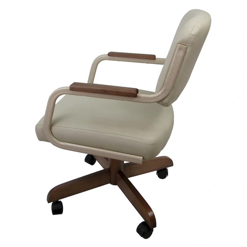 Chaise de cuisine pivotante et inclinable sur roulettes - assise de 18 pouces