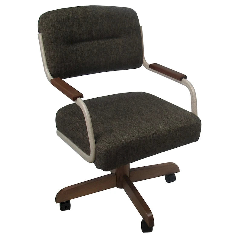 Chaise de cuisine pivotante et inclinable sur roulettes - assise de 18 pouces