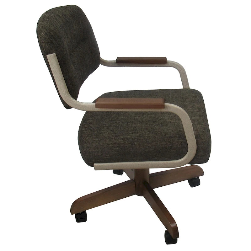 Chaise de cuisine pivotante et inclinable sur roulettes - assise de 18 pouces