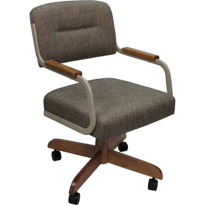 Chaise de cuisine pivotante et inclinable sur roulettes - assise de 18 pouces