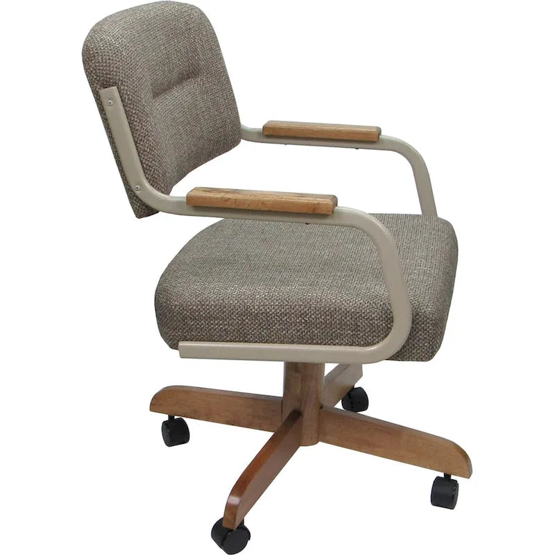 Chaise de cuisine pivotante et inclinable sur roulettes - assise de 18 pouces