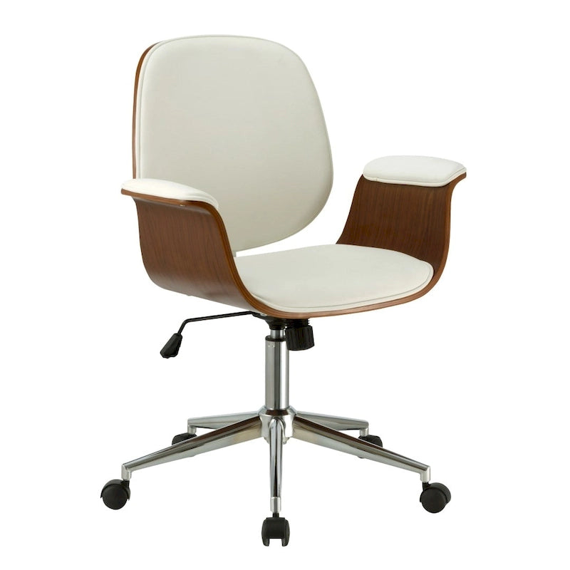 Faux Leather Mid-Century Office Chair