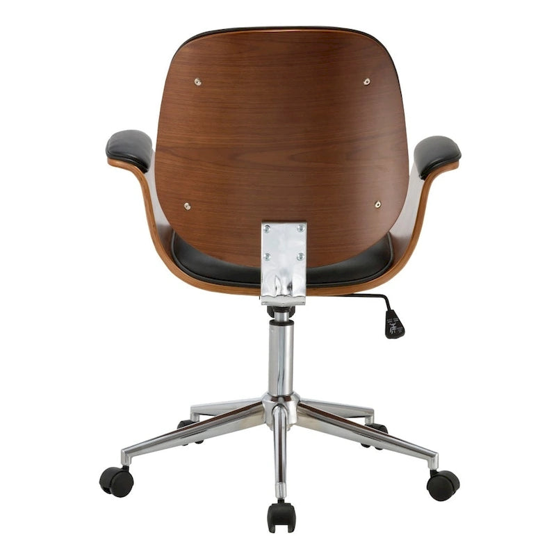 Faux Leather Mid-Century Office Chair