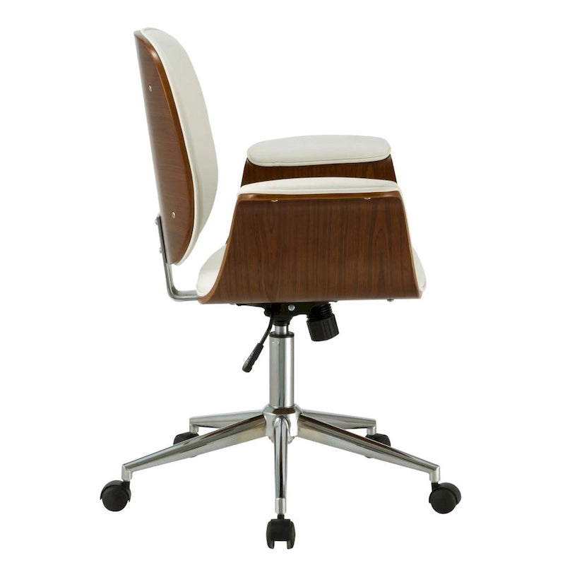 Bürostuhl im Mid-Century-Stil aus Kunstleder