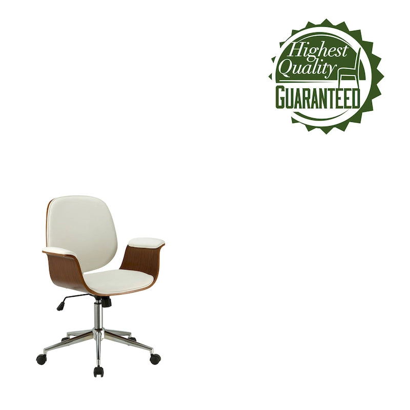 Bürostuhl im Mid-Century-Stil aus Kunstleder