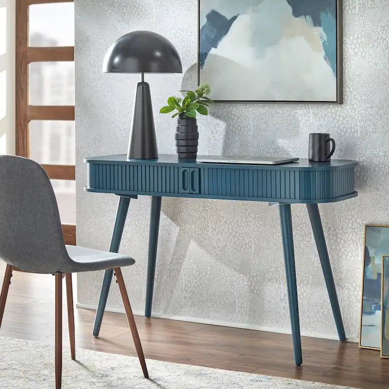 Mid-Century Modern Writing Desk with Hidden Storage