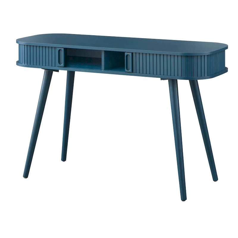 Schreibtisch im Mid-Century-Modern-Stil mit verborgenem Stauraum