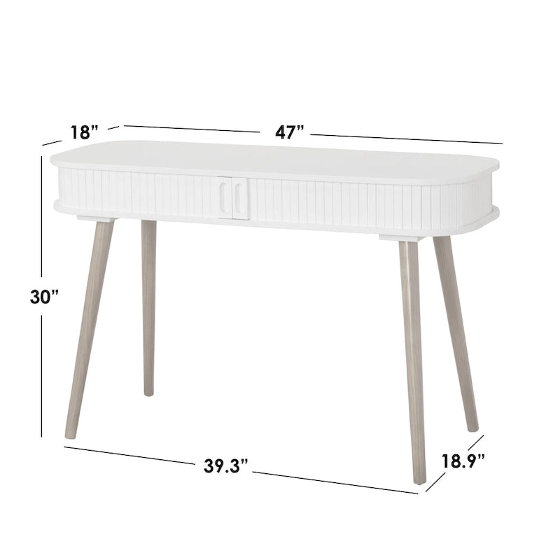 Schreibtisch im Mid-Century-Modern-Stil mit verborgenem Stauraum