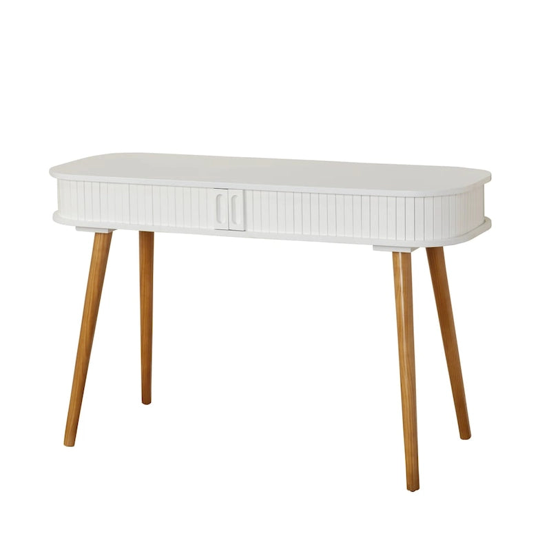 Schreibtisch im Mid-Century-Modern-Stil mit verborgenem Stauraum