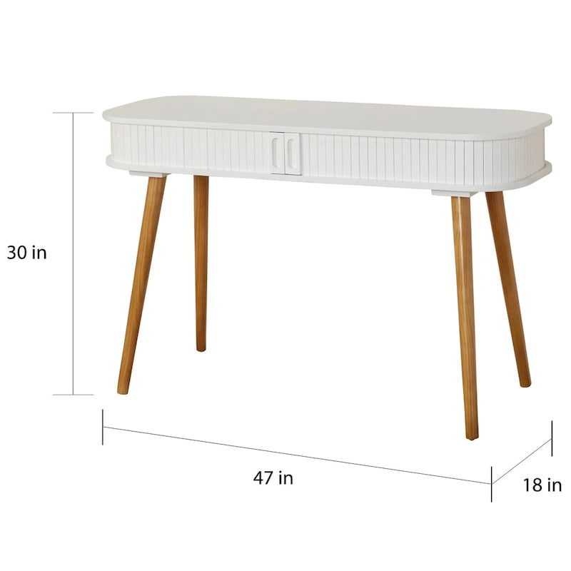 Schreibtisch im Mid-Century-Modern-Stil mit verborgenem Stauraum