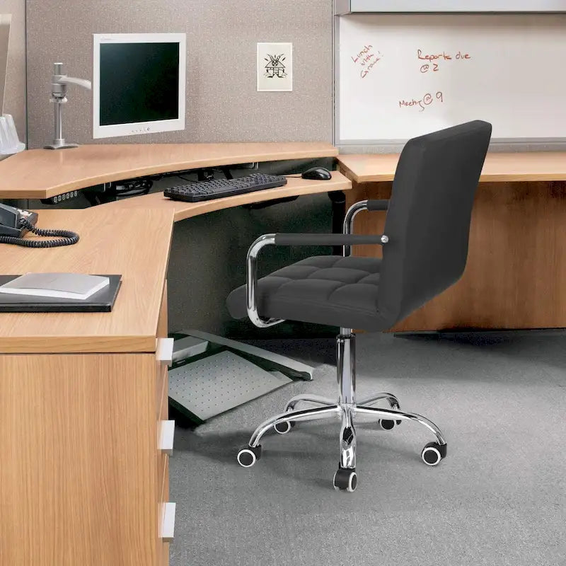 Adjustable Height Mid-Back Office Desk Chair