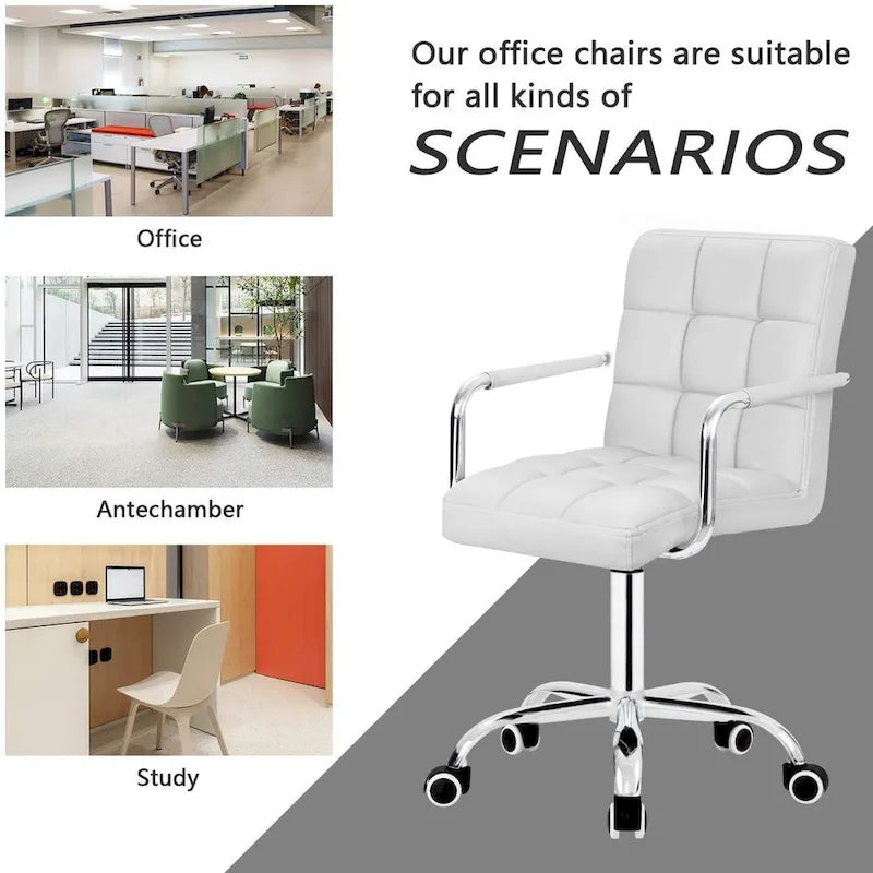Adjustable Height Mid-Back Office Desk Chair