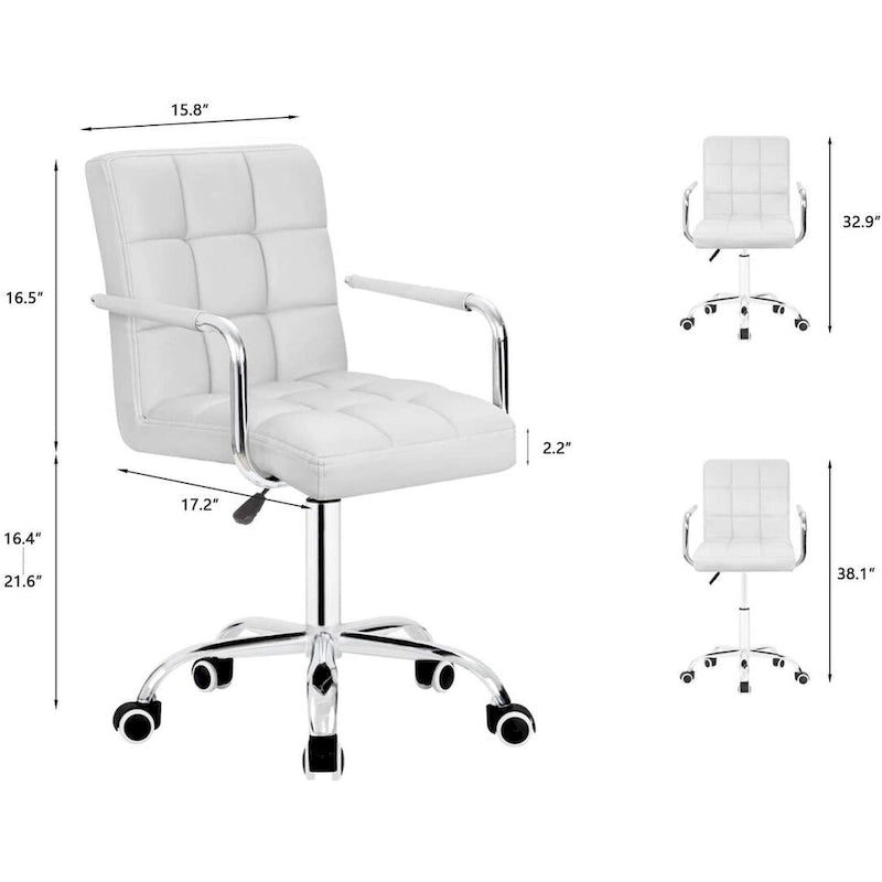 Adjustable Height Mid-Back Office Desk Chair