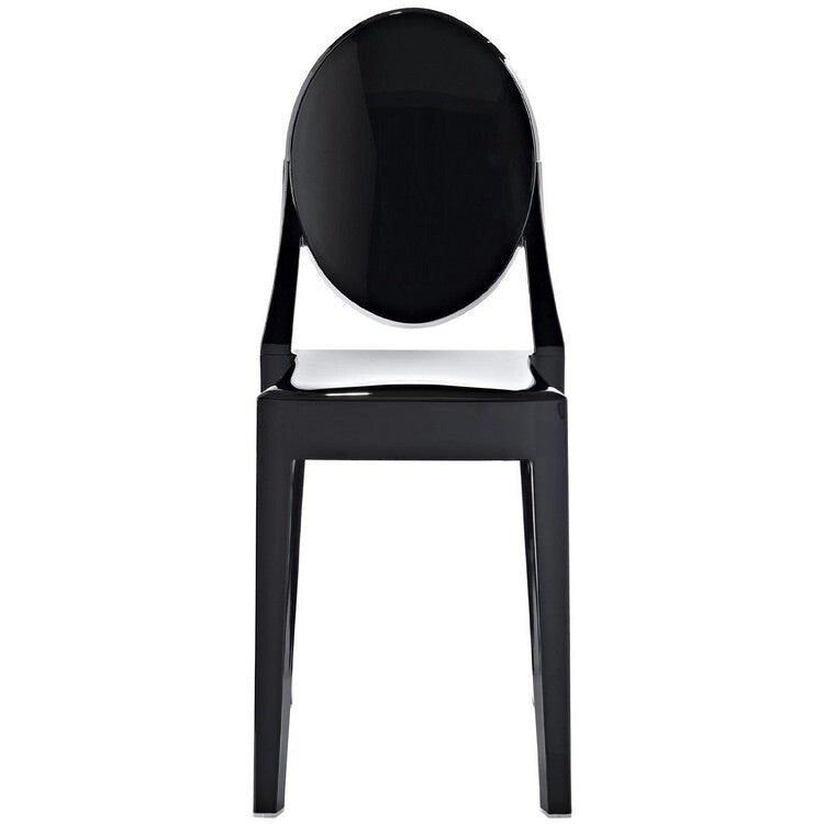 Chaise d'appoint empilable en polycarbonate parfaitement transparent - intérieur/extérieur