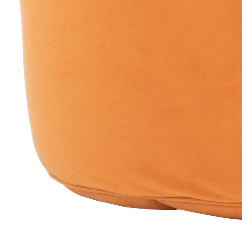 Pouf ottoman cylindrique en velours