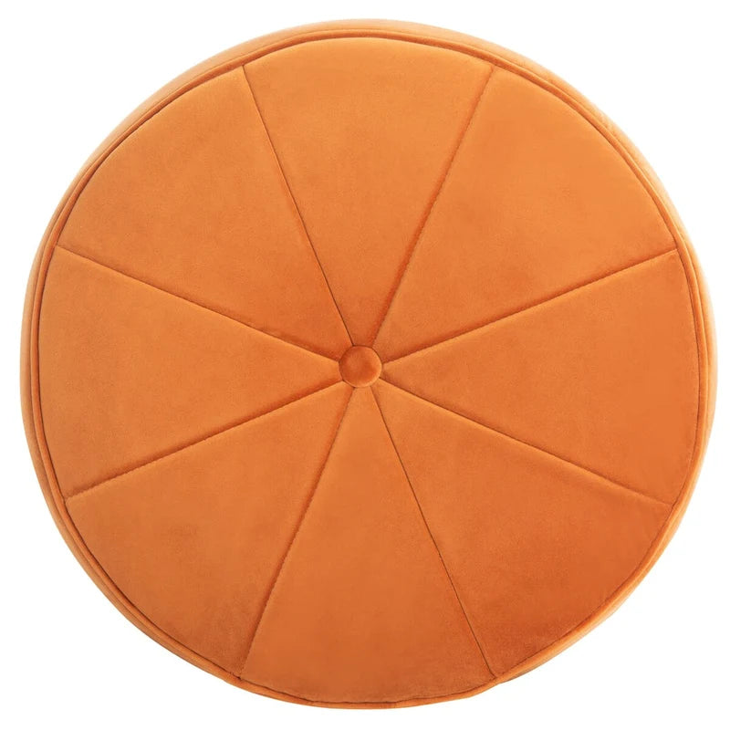 Pouf ottoman cylindrique en velours