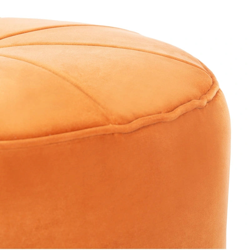 Pouf ottoman cylindrique en velours