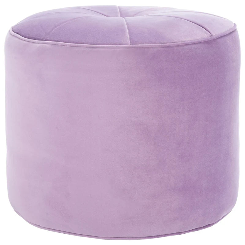 Pouf ottoman cylindrique en velours
