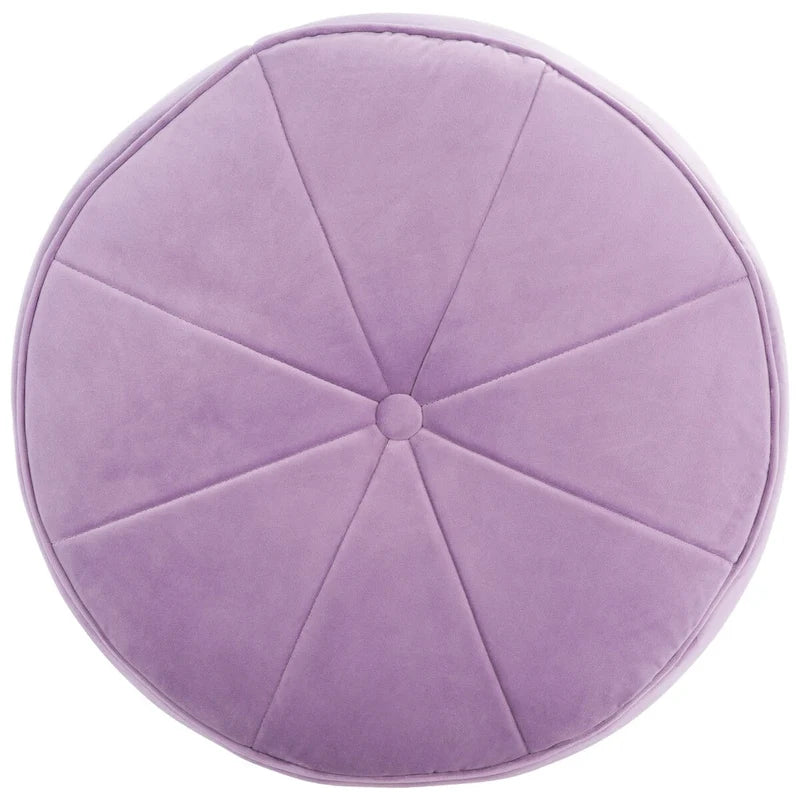 Pouf ottoman cylindrique en velours