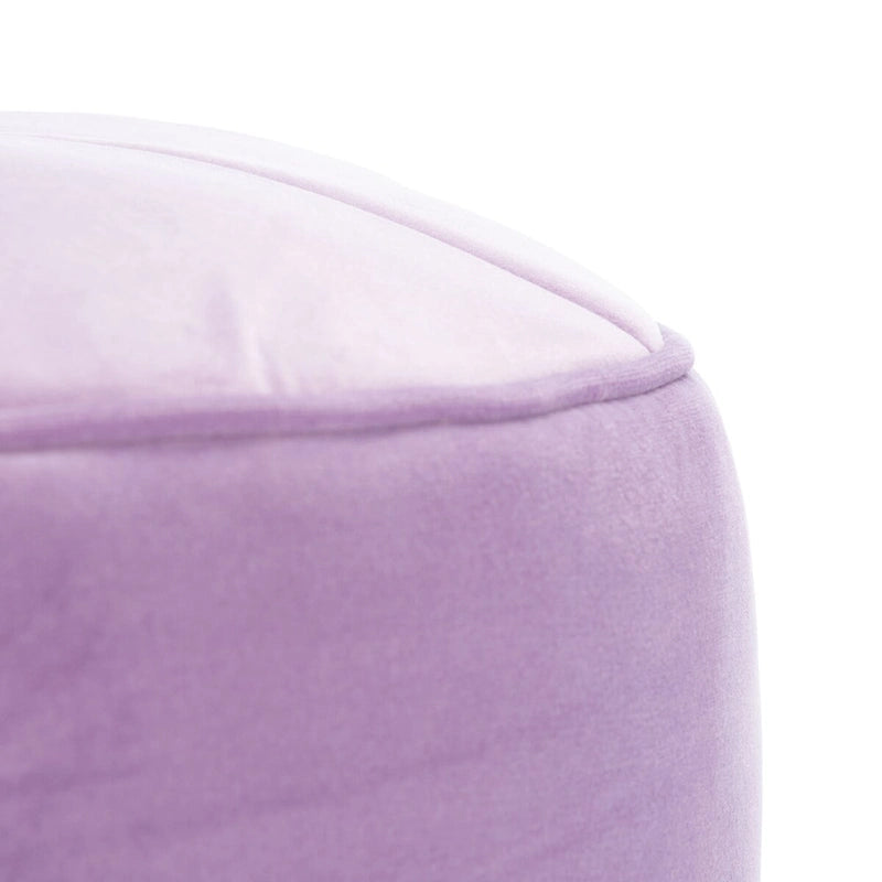 Pouf ottoman cylindrique en velours