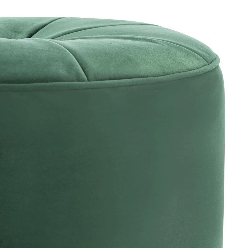 Pouf ottoman cylindrique en velours