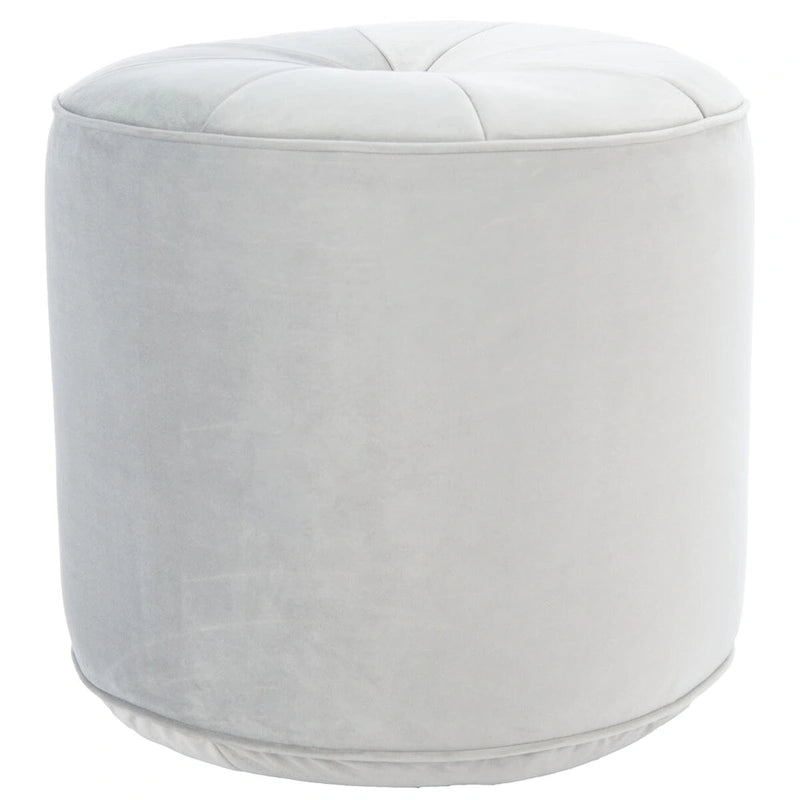 Pouf ottoman cylindrique en velours