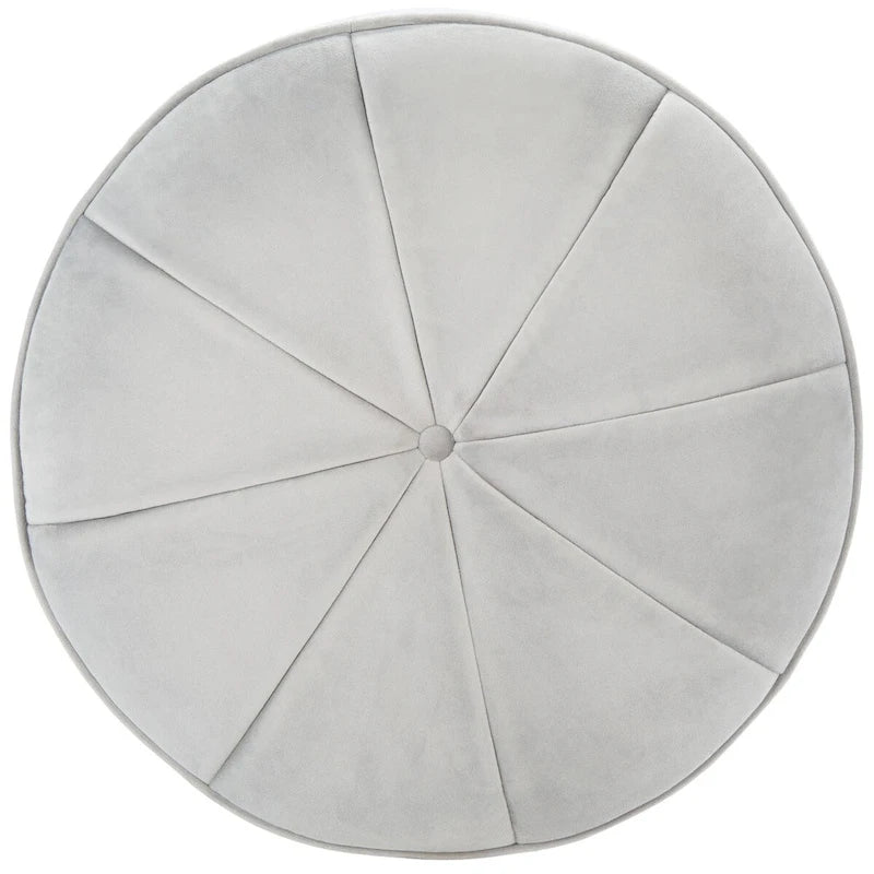 Pouf ottoman cylindrique en velours