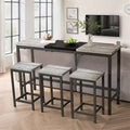 4-Piece Pub Set with Hanging Stool Design