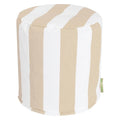 Pouf ottoman à rayures verticales pour intérieur/extérieur 16x16x17