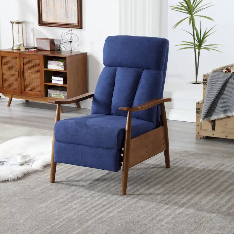 Wood Frame Recliner Armchair