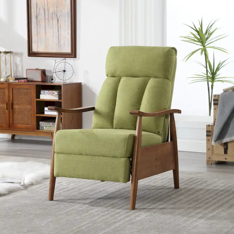 Wood Frame Recliner Armchair