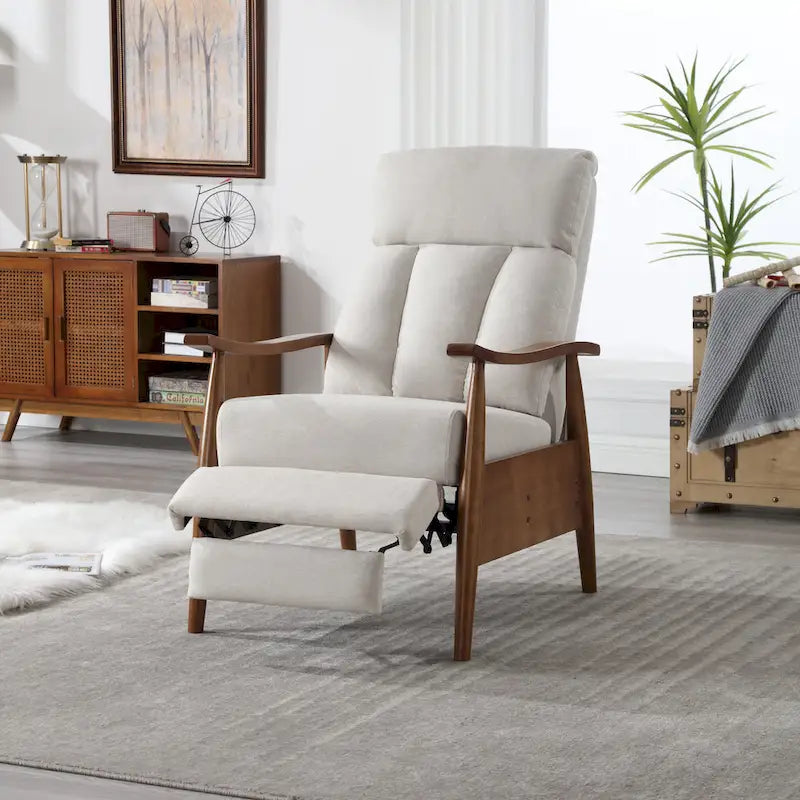 Wood Frame Recliner Armchair