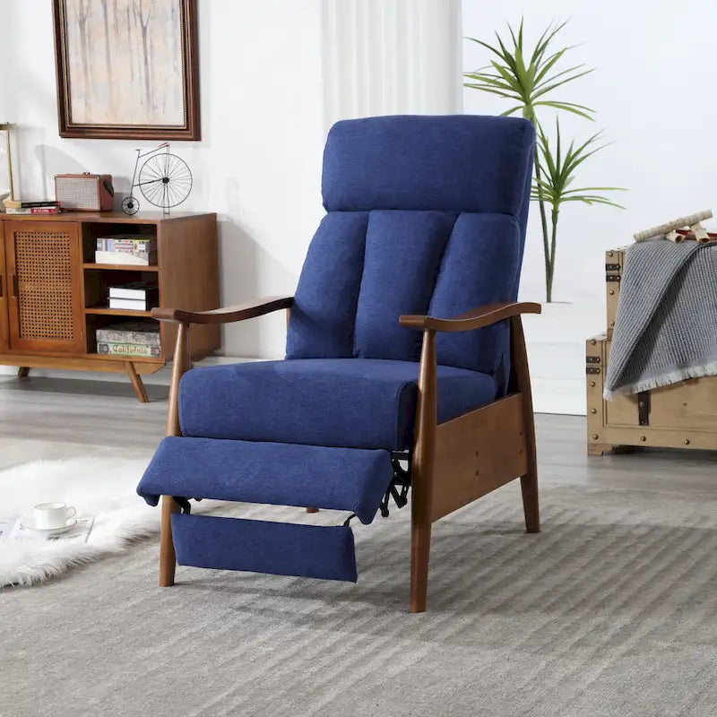 Wood Frame Recliner Armchair