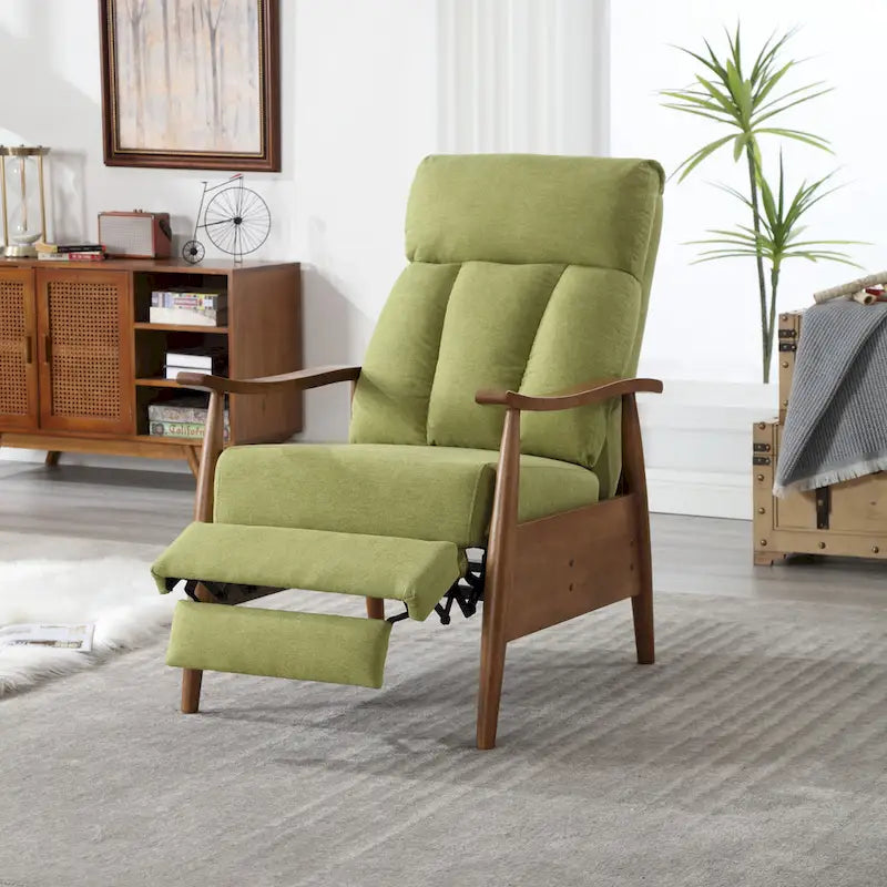 Wood Frame Recliner Armchair