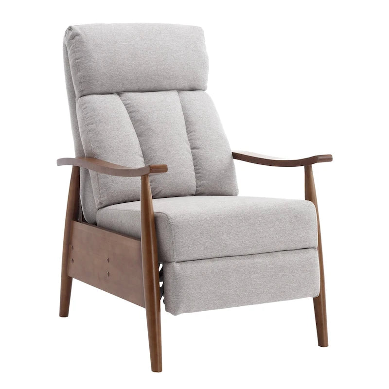 Wood Frame Recliner Armchair