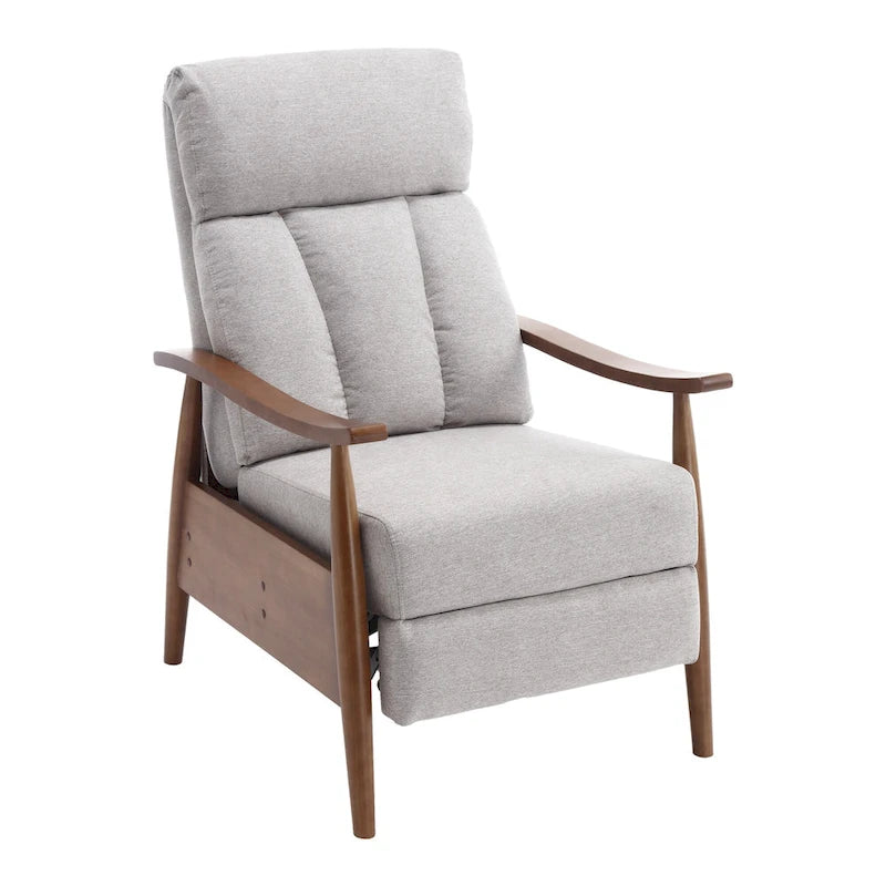 Wood Frame Recliner Armchair