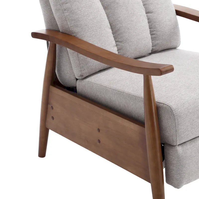 Wood Frame Recliner Armchair