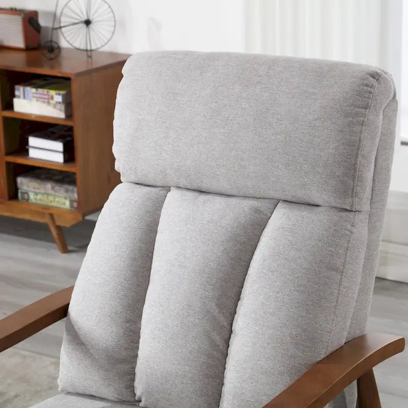 Wood Frame Recliner Armchair