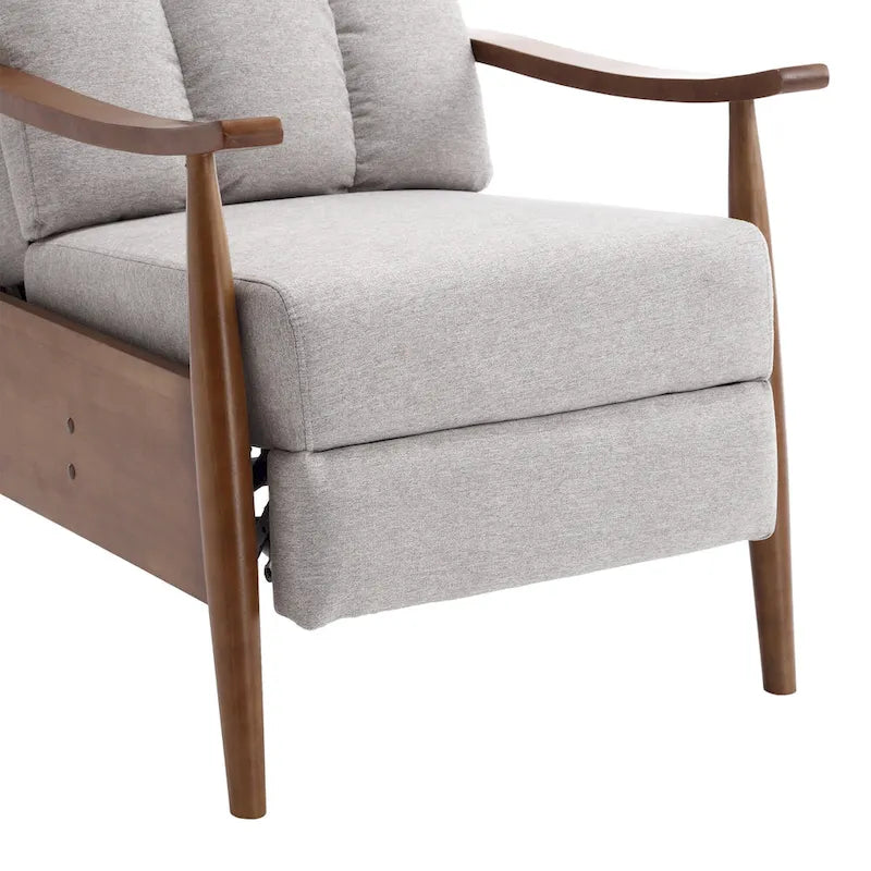 Wood Frame Recliner Armchair