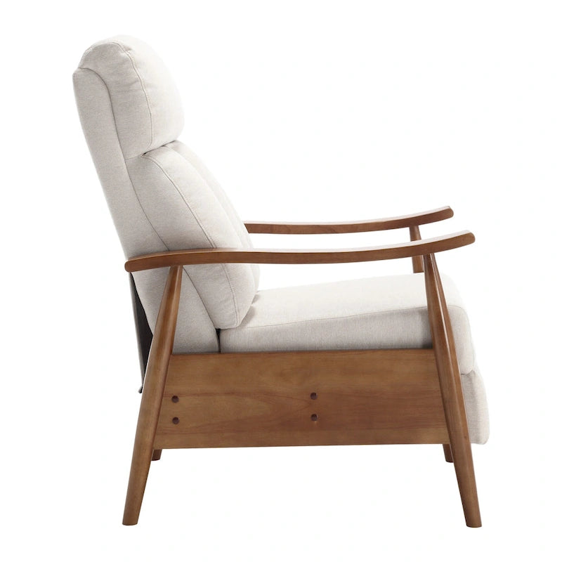 Wood Frame Recliner Armchair