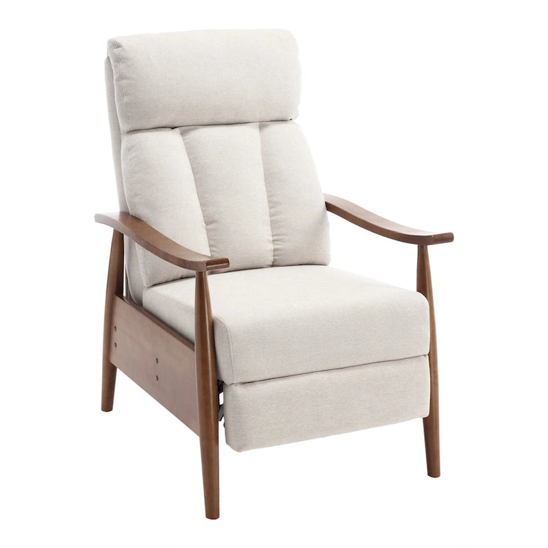 Wood Frame Recliner Armchair