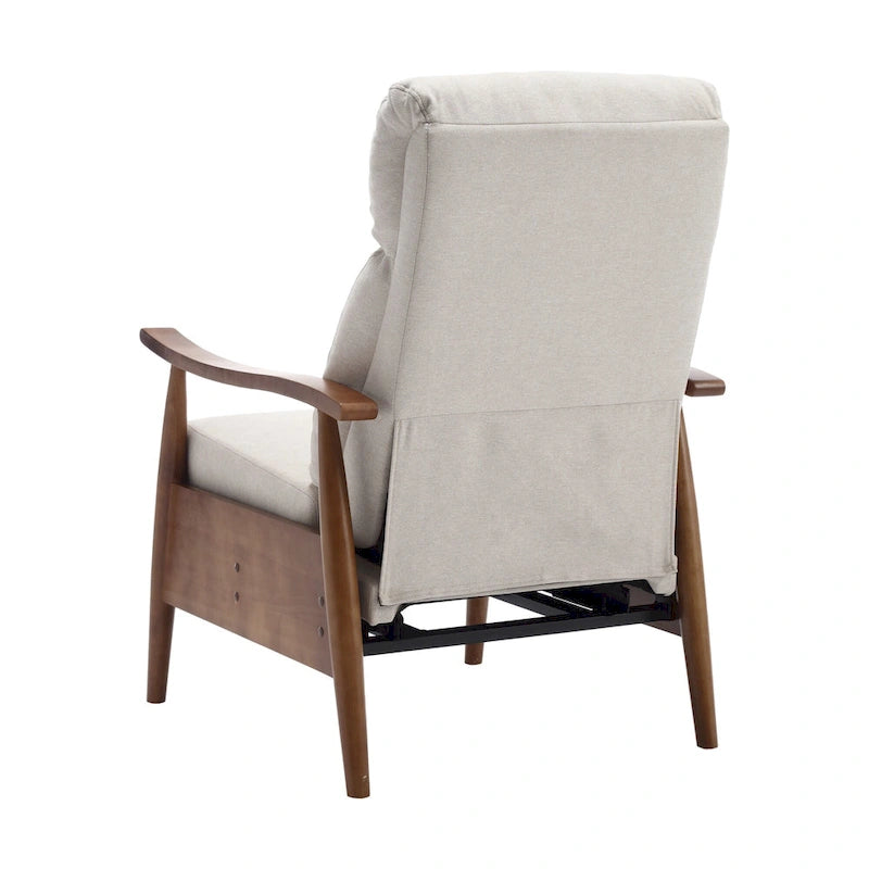 Wood Frame Recliner Armchair