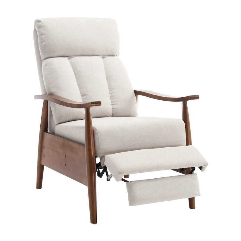 Wood Frame Recliner Armchair