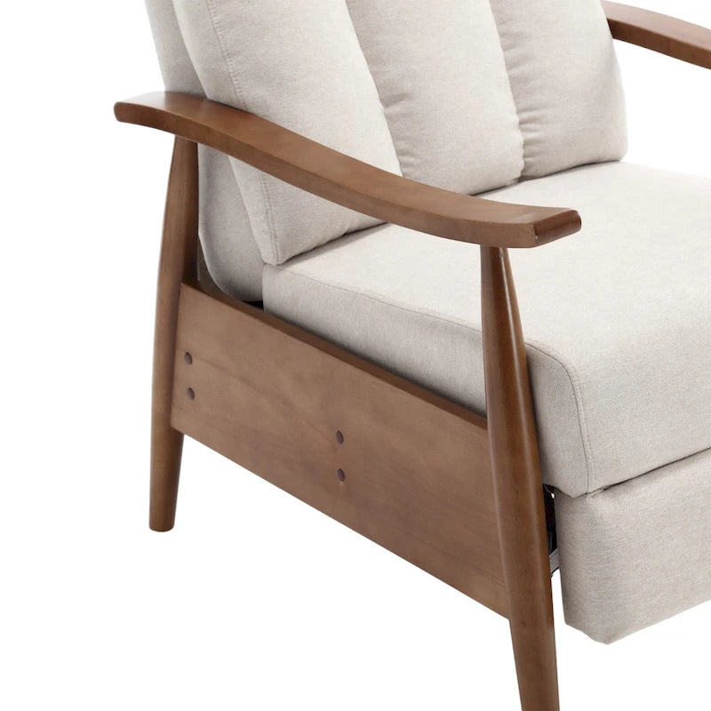 Wood Frame Recliner Armchair