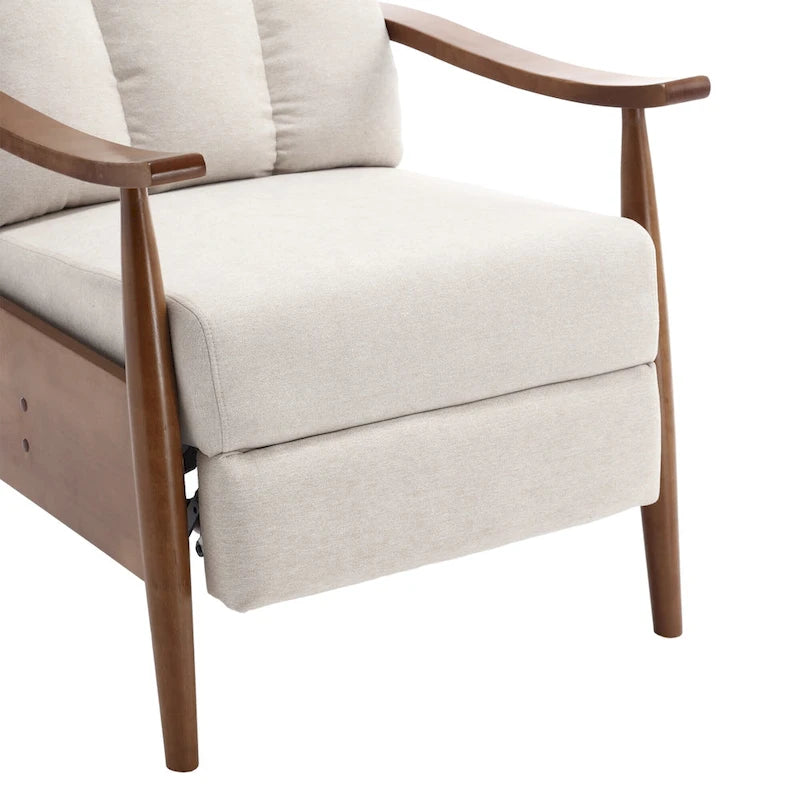 Wood Frame Recliner Armchair