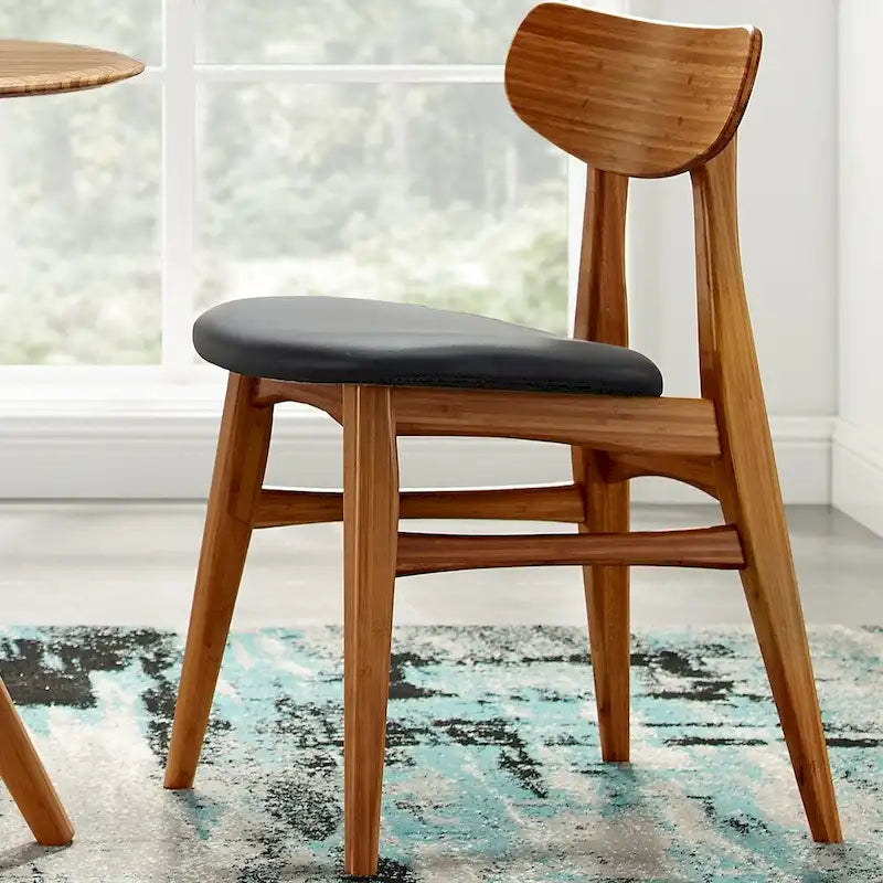 Solid Bamboo Dining Chair - Amber Finish (Set of 2)