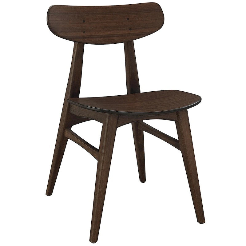 Chaise de salle à manger en bambou massif - finition ambrée (lot de 2)