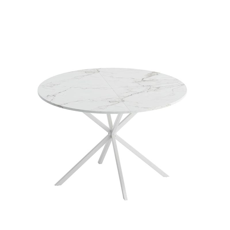 47.24" Modern Cross Leg Round Dining Table