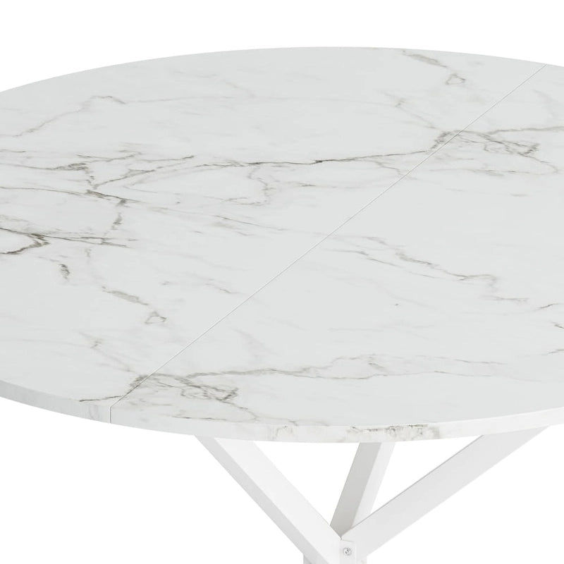 47.24" Modern Cross Leg Round Dining Table